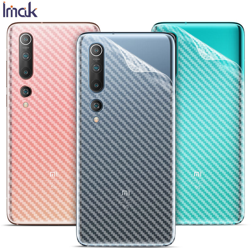 IMAK Carbon Fiber Texture Blød PVC-rygbeskytter til Xiaomi Mi 10 IMAK Carbon Fiber Texture Blød PVC-rygbeskytter til Xiaomi Mi 10